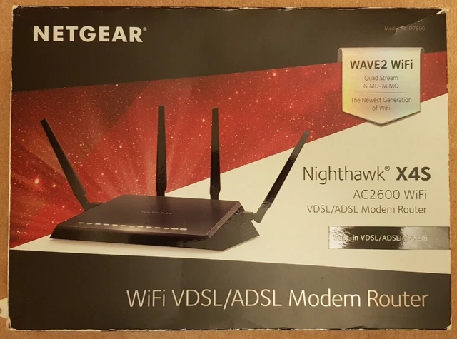 Netgear Nighthawk X4S D7800 AC2600 WiFI VDSL/ADSL Modem Router