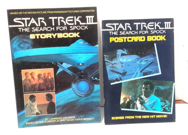 1984 Star Trek III:Search for Spock Storybook & Postcard Book- UNUSED!