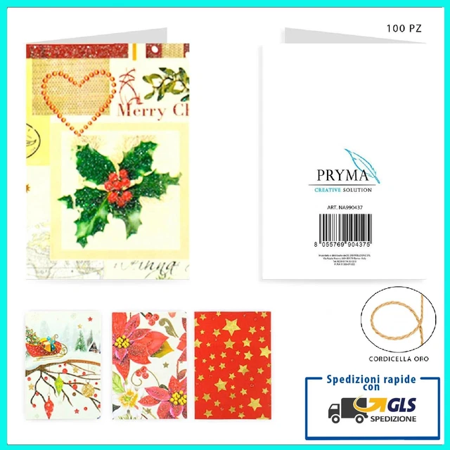 Biglietti Auguri Natale Retrò Con Buste Biglietti Auguri Natale Retrò - Set 12 Cartoline Con Buste 15x10cm Cartoline Natalizie Retrò - Foto 11