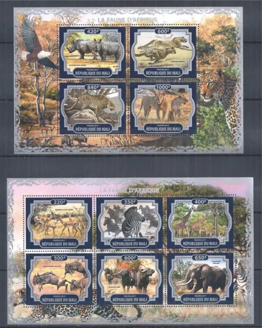 Republique Du Mali 2017 Mini Sheet Set MNH Fauna Africa Flora