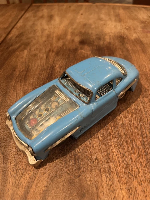 VINTAGE MERCEDES BENZ Tin Toy Car Friction Used Blue 300 Japan? $12.99
