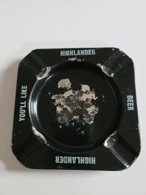 Collectable Tin Highlander Beer Ashtray Missoula Montana Brewery Advertising MT.