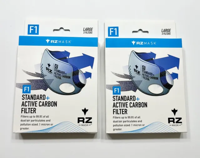 Brand New RZ Mask F1 Standard + Active Carbon Filter Size: 2 Packs NEW SEALED!