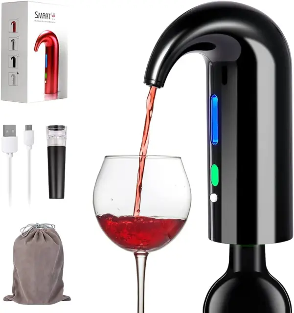Aireador de vino eléctrico, vertidor de vino eléctrico y bomba dispensadora de vino, multiinteligente