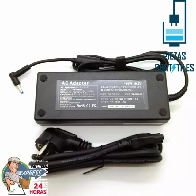 150w Cargador Compatible HP ZBook Studio G5 19,5v 7.7a