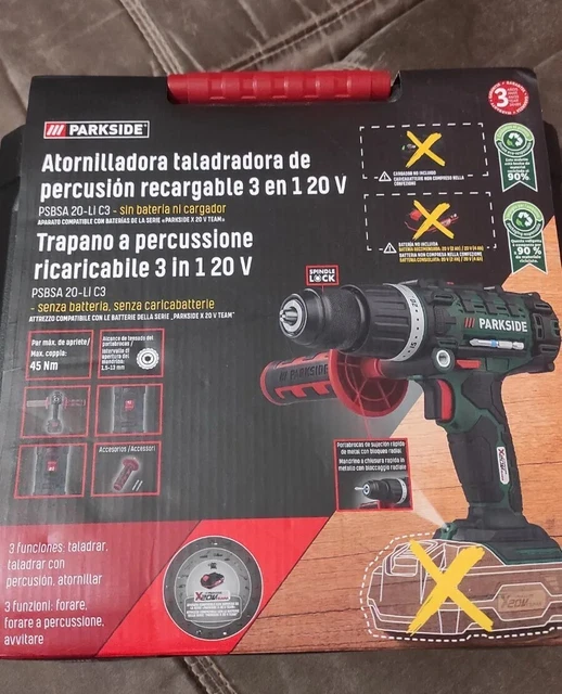 TRAPANO A percussione Parkside 3in1 senza batteria . mai usato EUR 59