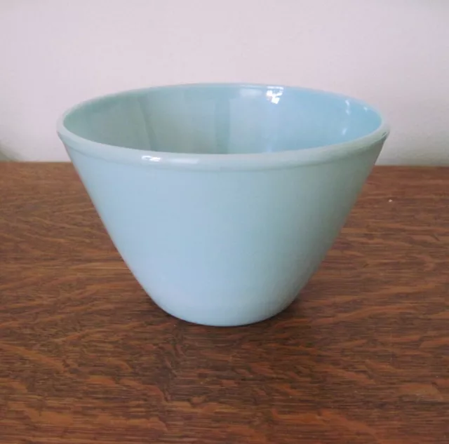 Fire King Turquoise Delphite Blue Splash Proof 8.5" Nesting Mixing Bowl