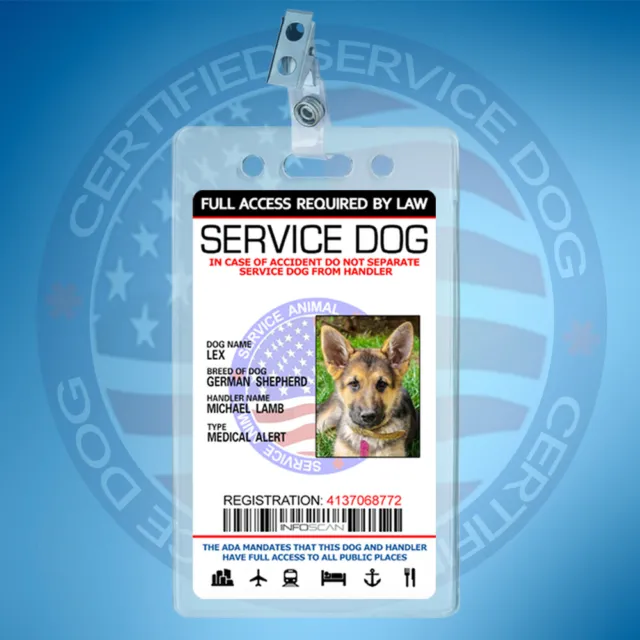 Customize Emotional Support Therapy Service Dog Id Card Esa  Badge Tag #Brwe