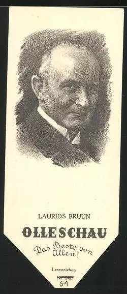 Lesezeichen Olleschau, dänischer Erzähler Laurids Bruun im Portrait