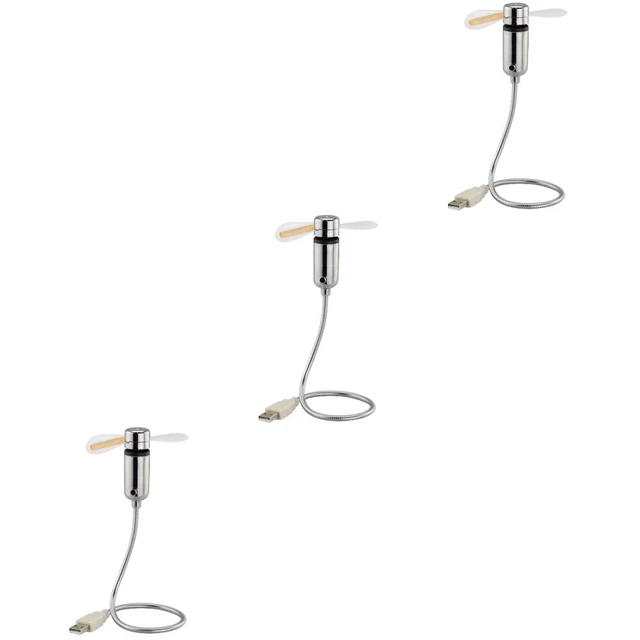 3x ventole alimentate USB Pro PC portatile ventilatore da tavolo flessibile