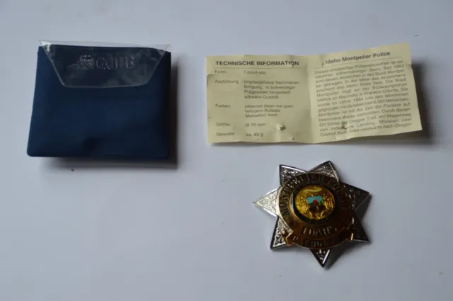 historisches Abzeichen Collector US Police Montpelier Idaho Patrolman