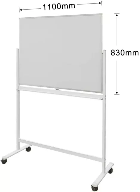 Double Sided Mobile Magnetic Whiteboard 110x83cm  with free gift