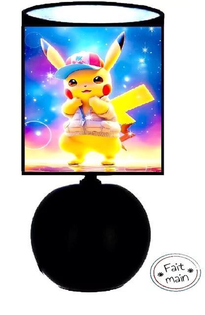 Lampe De Chevet Pokémon Pikachu - Veilleuse LED Jaune, Sur Batterie, Neuf