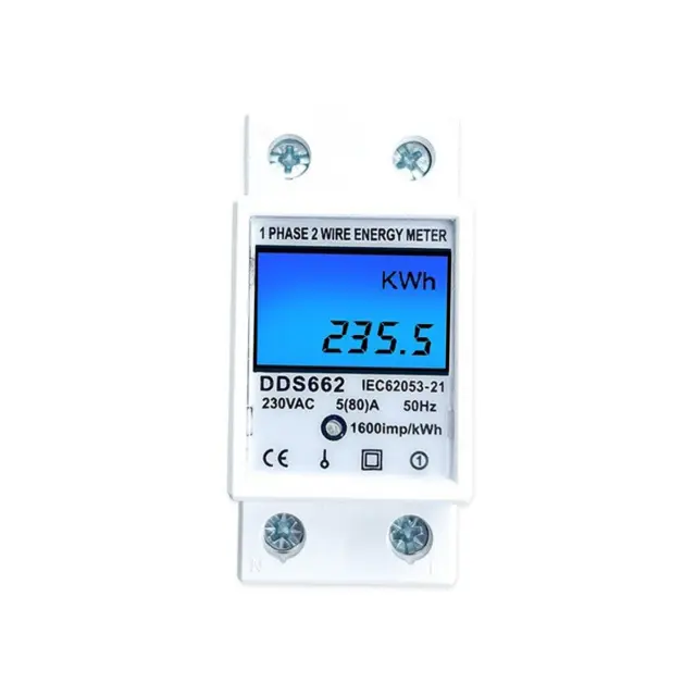 Errore di energia bianco AC 220 V kWh tensione corrente consumo energetico misuratore A P3E1