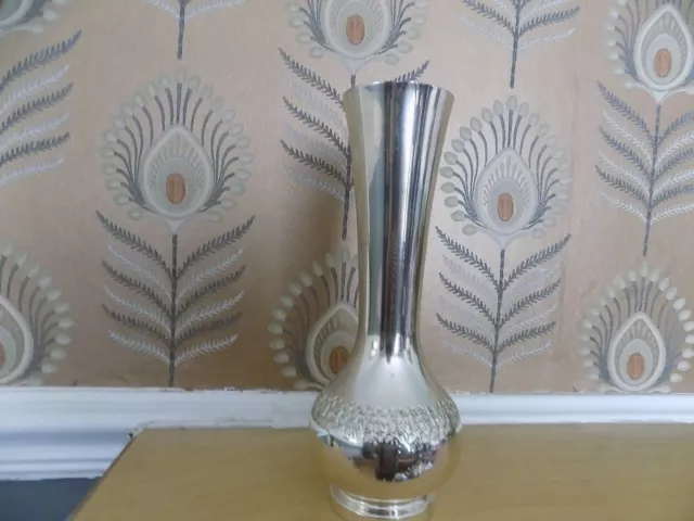 vintage wmf ikora tarnish resistant silver plate vase with original label