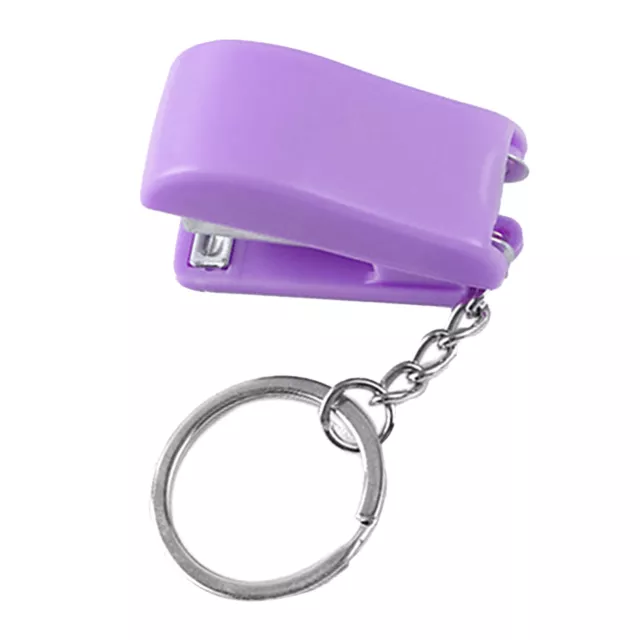 (1)Mini Keychain Staplers Stapler Key Holder Creativity Bright Colors