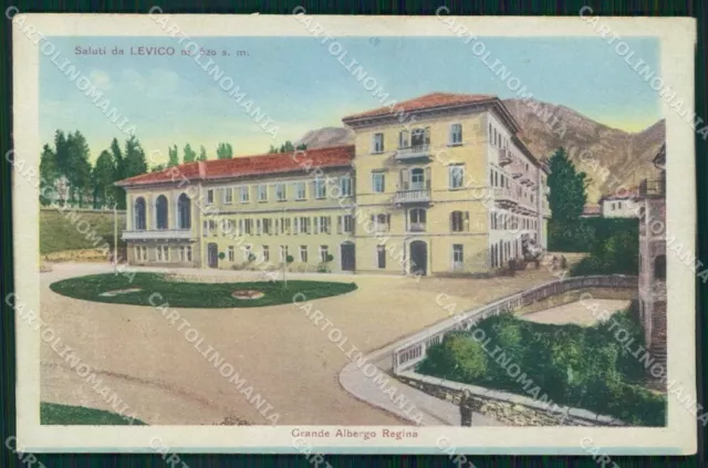 Trento Levico Saluti da Grande Albergo Regina cartolina RB8615