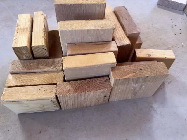 Pine Wood Scraps for Projects, Smalls, No Junk Wood, Different Sizes 21 Pieces