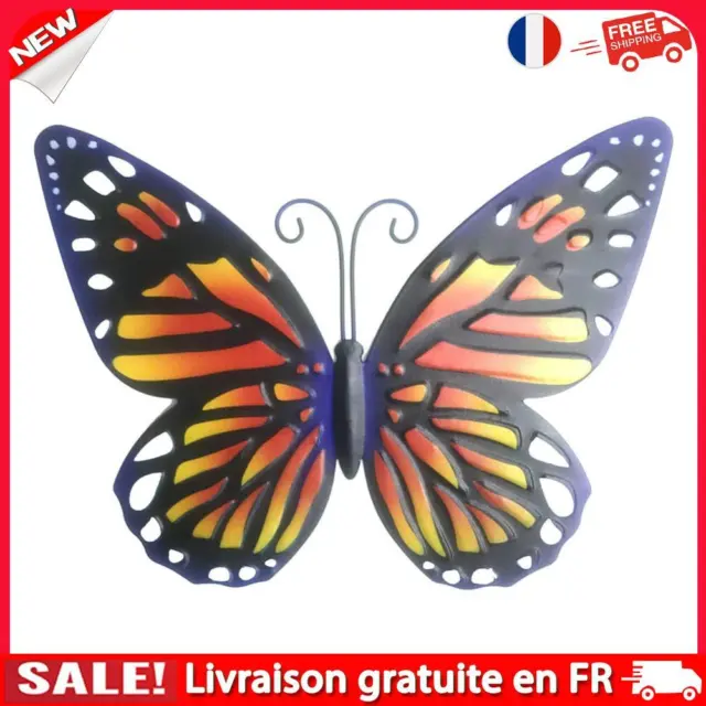 25cm Wrought Iron Insect Butterfly Decor Hanging Garden Metal Art (Organe)