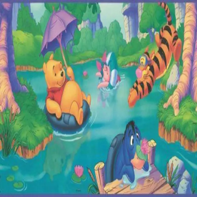 Blue Mountain Wallcoverings WFP6800 Pooh Prepasted Wall Border