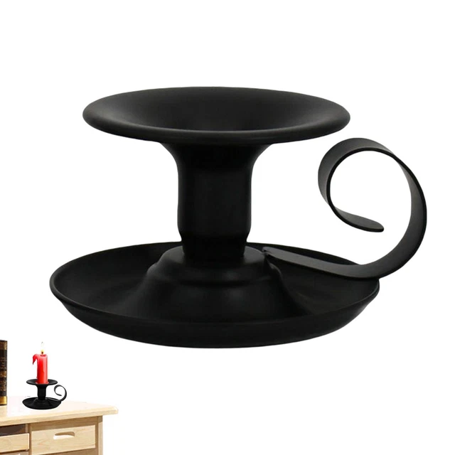 Taper Candlestick Holders Retro Iron Candle Holder with Handle Wedding Party