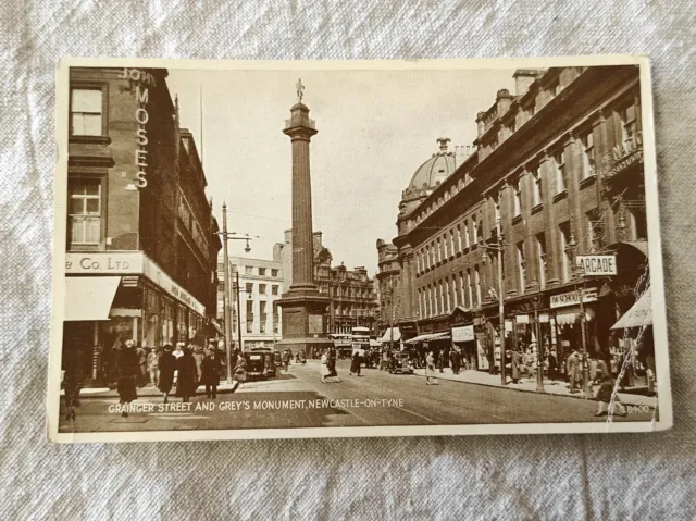Cpa Carte postale Royaume-Uni GRAINGER STREET AND GREY'S MONUMENT, NEWCASTLE