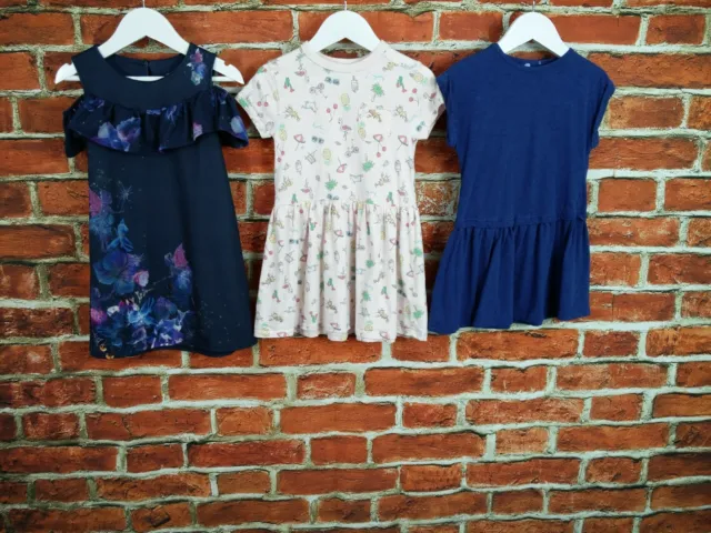 Girl Bundle Age 3-4 Years Next T-Shirt Dress Summer Plain Blue Sleeveless 104Cm