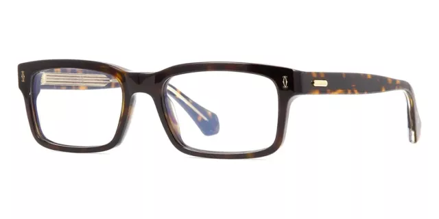 Cartier Square Eyeglasses CT0291o-002 Havana Frame Transparent Lenses