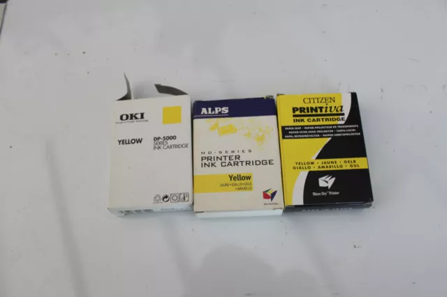 ALPS/Citizen/Oki MD-Series ink cartridge Yellow x 3 (will send to USA)