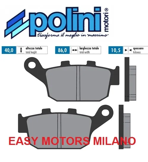 Paire Plaquette de Frein Arrière POLINI Yamaha XP R X-Max Momo Design 250 2015