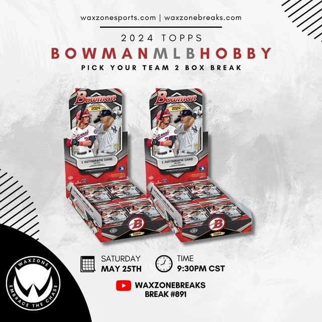 OAKLAND ATHLETICS 2024 Bowman Baseball MLB Hobby 2 Box Break 891 EUR 1
