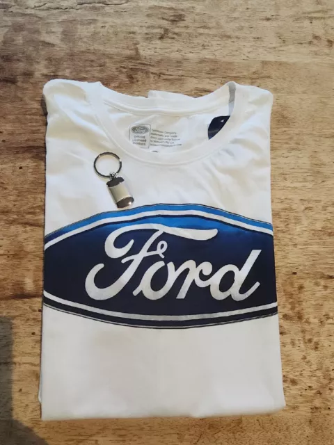 Men 3xl Ford black Short Sleeve  TShirt  & Key Ring New Great Gift For Fathers