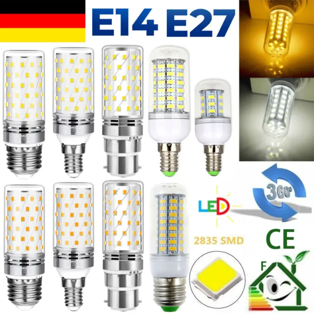 E27 E14 LED Glühbirnen Birne Mais Licht Leuchtmittel Warmweiß Kaltweiß Lampe 12W