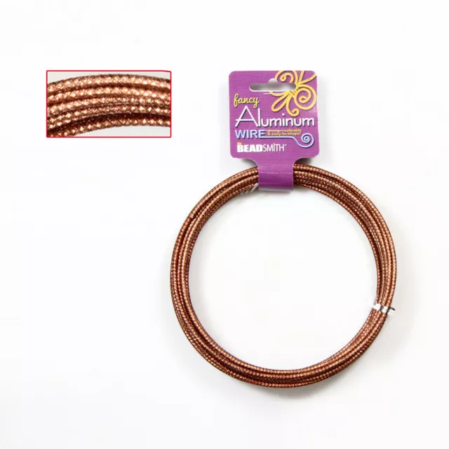 BeadSmith® Embossed Fancy Aluminum Jewelry Craft Wire * Many Colors & Sizes