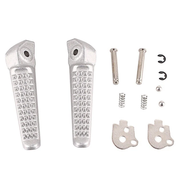Set poggiapiedi posteriori argento per HONDA CBR250 MC19 MC22 CBR600 1991-1998