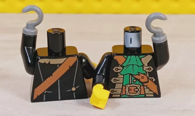 LEGO PIRATE TORSO Body Part Ascot Captain Gold Hook Hand Arms Minifigure  $13.99 - PicClick