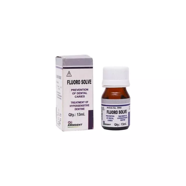 Ammdent Fluorosolve Topical Fluoride Solution Dental Based Desensitizer 13ml