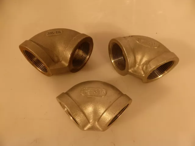 3 Pièce Angle en Acier Inoxydable 90 " 1 X 1 1/4 " 2 1/2 "