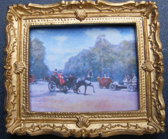 Framed Picture (Print) Of A Harbour Scene Tumdee 1:12 Scale Dolls House