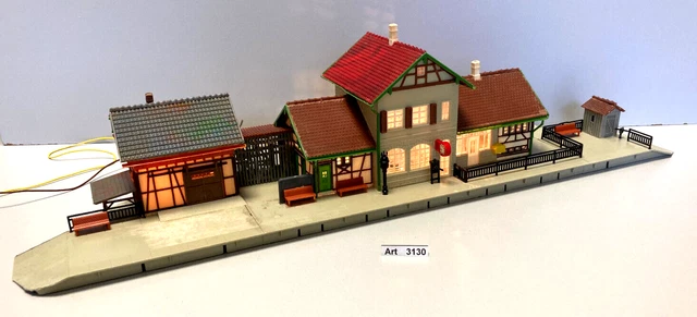 Faller B-102 H0 Bahnhof Altenstein, 4-fach Beleuchtung,AMS, 1:87, selten und RAR