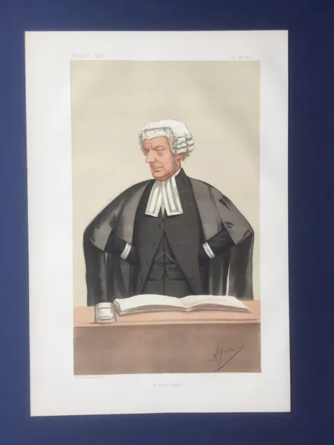 Original 1874 Vanity Fair Print of Sir John Walter Huddleston - Legal Judge