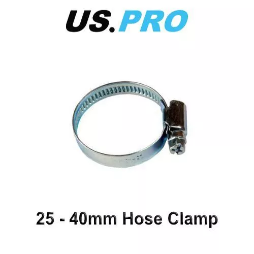 US PRO 25 - 40mm zinc plated Steel Hose clamps (Jubilee clip style) 2997