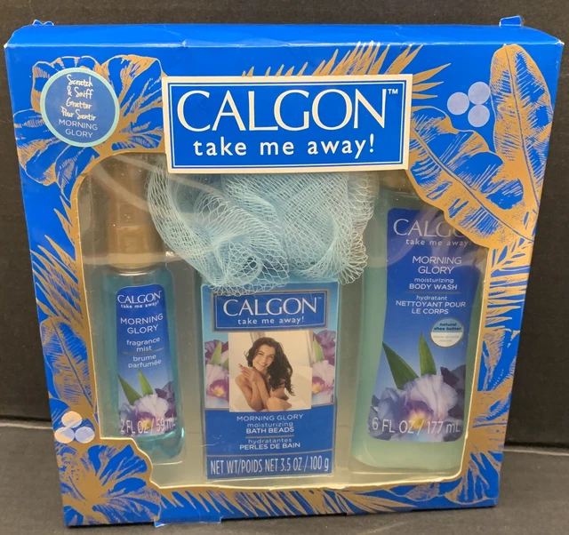 Calgon Morning Glory 4 Piece Gift Set NOS New Old Stock Take Me Away!
