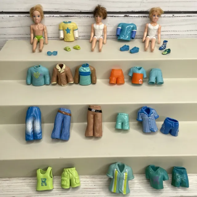 Polly Pocket Boy Doll Rick Lot Clothing Shoes Accessories Rooted Hair Vintage