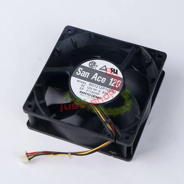 thumbnail image 2 of Sanyo 12V 0.62A 38mm Cooling Fan 9GA0312P3K0051 - 4-Wire, Open Box Like New 2 of 11