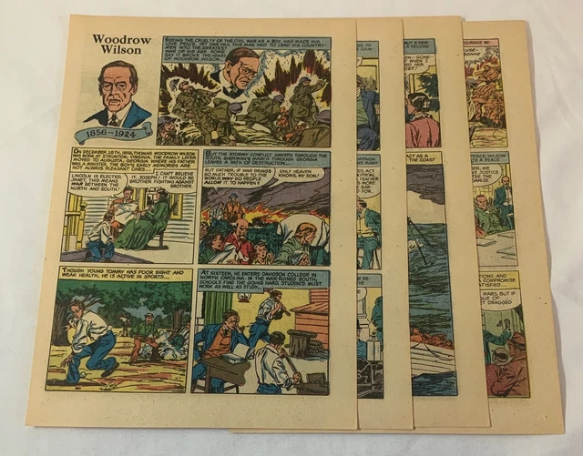 1957 HUIT PAGES Histoire De Dessin Animé ~ WOODROW WILSON EUR 11,24