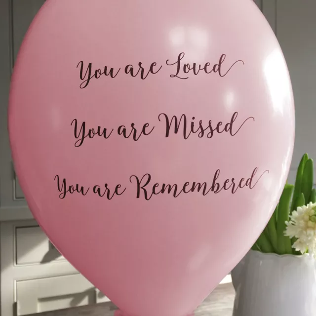 ANGEL & DOVE 25 Pink 'You Are Loved' Biodegradable Funeral Remembrance Balloons