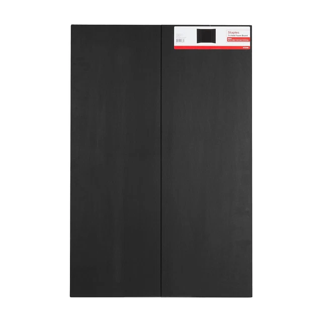 ELMER'S STAPLES TRIFOLD Foam Presentation Board 4' x 3' Black (902091