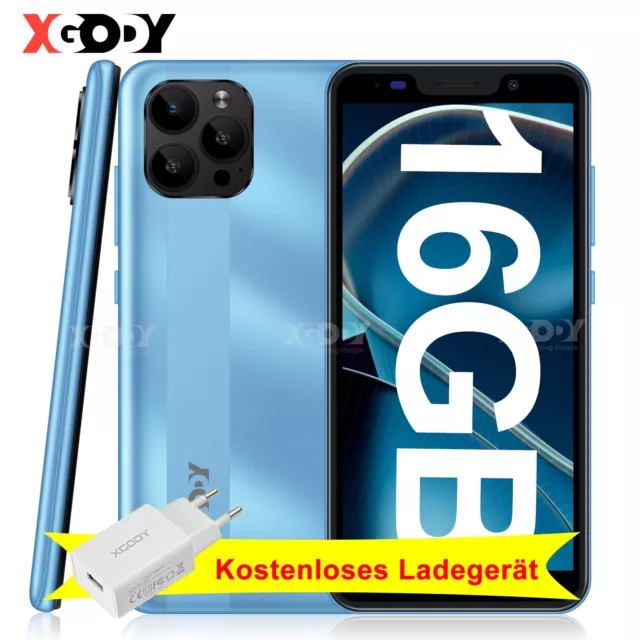 XGODY 2024 NEU Smartphone Android Handy Ohne Vertrag Quad Core Dual SIM 5.5 Zoll