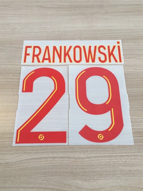Flocage Officiel - RC Lens, Frankowski, 2022/2023, Home, Rouge / Jaune – Footpress